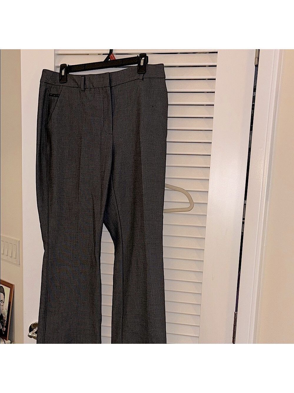 White House Black Market Gray Dress Pants Tailored Wool Blend